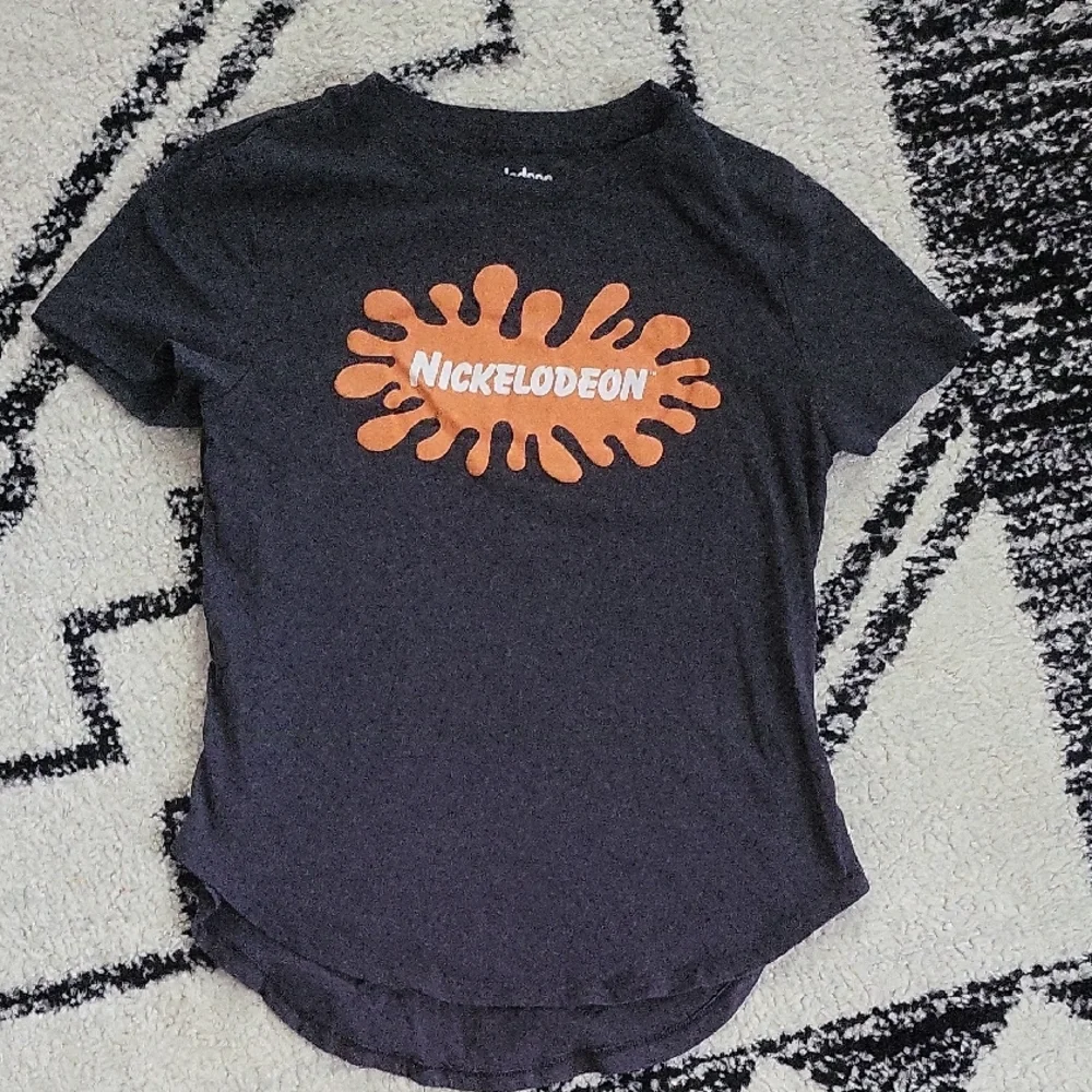 Nickelodeon Kids Charcoal Tee with Orange Logo